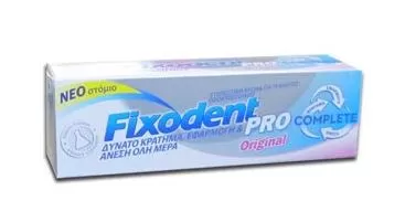 Fixodent Pro Original Complete Κρέμα για Τεχνητές Οδοντοστοιχίες 47g